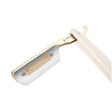 DOVO Bismarck 6/8" Straight Razor Pearl White Acrylic Scales