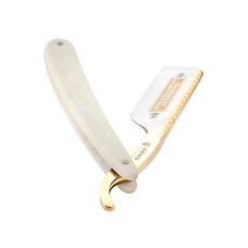 DOVO Bismarck 6/8" Straight Razor Pearl White Acrylic Scales