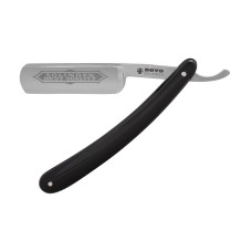 DOVO Best Quality 6/8" Straight Razor Black Acrylic Scales