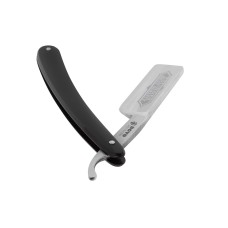 DOVO Best Quality 6/8" Straight Razor Black Acrylic Scales