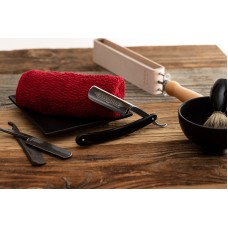 DOVO Best Quality 6/8" Straight Razor Black Acrylic Scales