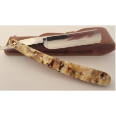 New Old Stock Dreidecker Solingen 6/8 inch Straight Razor with Celluloid Scales