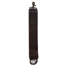 Straight Razor Strop - Synthetic Vegan Friendly Dark Tan and Canvas